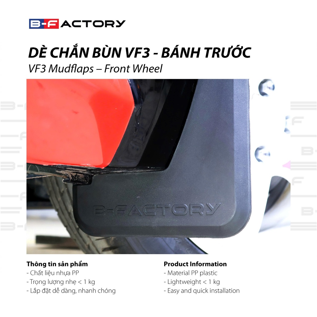 Chắn bùn VF3 B-Factory - Phụ kiện Vinfast VF3 chính hãng - hình ảnh sản phẩm