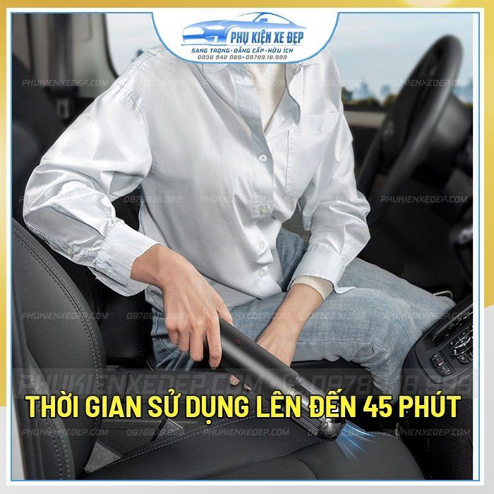 Máy hút bụi xe hơi Baseus A3 chính hãng - BẢO HÀNH 01 NĂM - góc nhìn 4