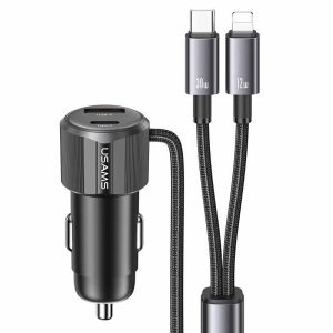 Tẩu Sạc Ô Tô USAMS CC287 66W Đa Năng 2 Trong 1