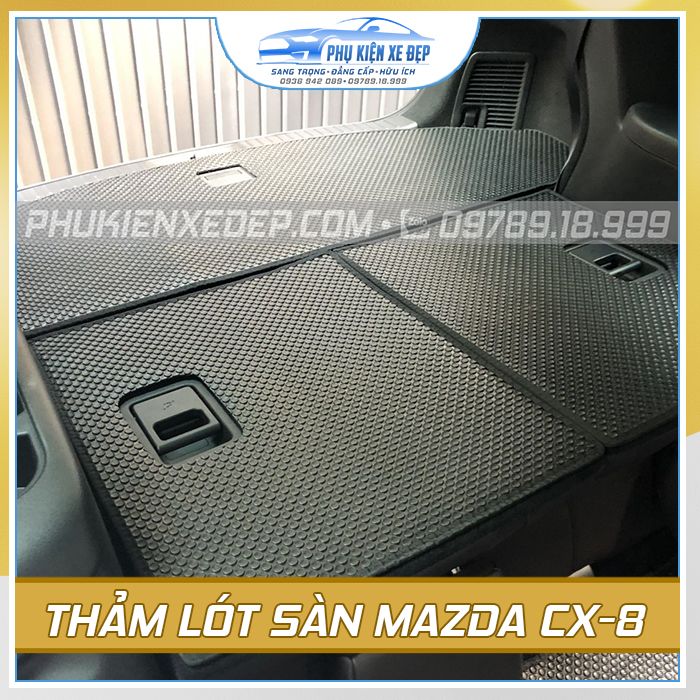 Bộ thảm lót sàn ô tô Mazda CX8 cao su Thái Lan MỚI NHẤT - góc nhìn 3