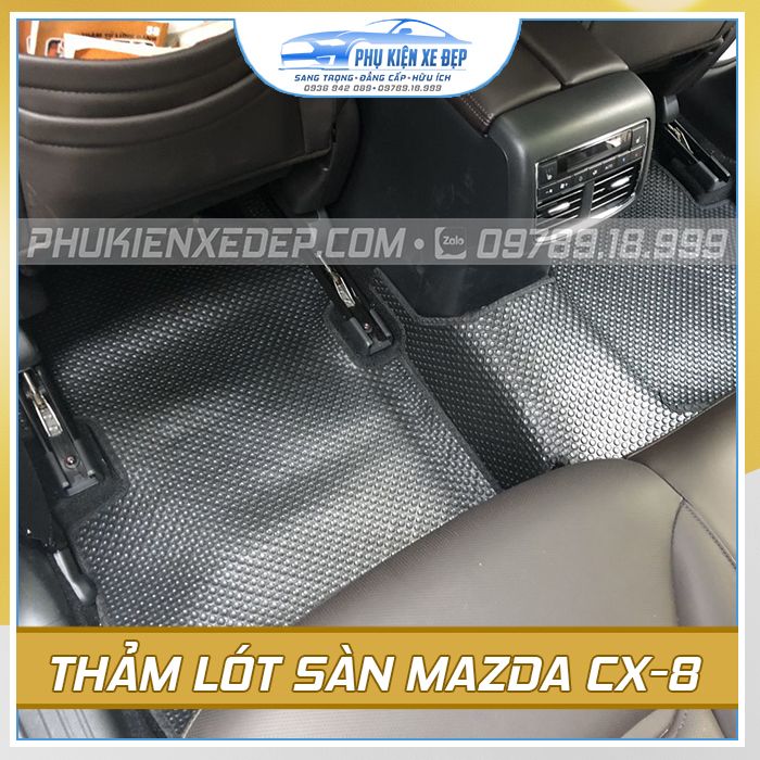 Bộ thảm lót sàn ô tô Mazda CX8 cao su Thái Lan MỚI NHẤT - góc nhìn 4