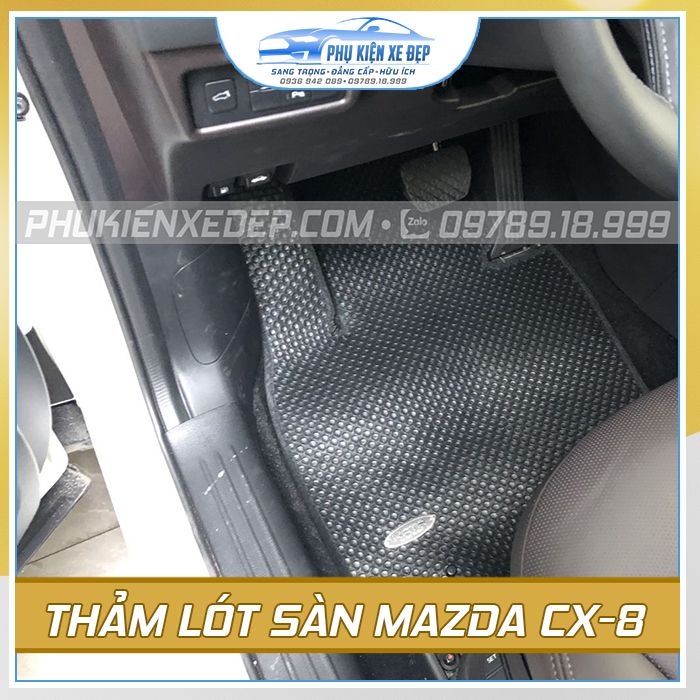 Bộ thảm lót sàn ô tô Mazda CX8 cao su Thái Lan MỚI NHẤT - góc nhìn 5